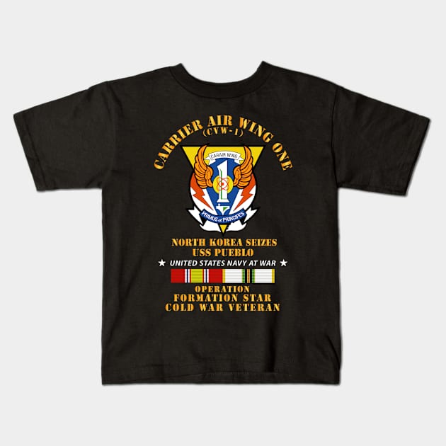 Carrier Air Wing One - Operation  Formation Star - N Korea Kids T-Shirt by twix123844